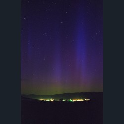 Blue Aurora Over Steamboat Springs, Colorado