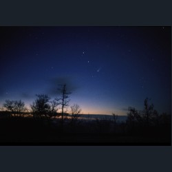 Halley's Comet Over Brasstown Bald Mountain, Georgia Halley's Comet Over Brasstown Bald Mountain, Georgia