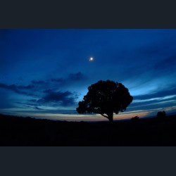 Venus and the Moon over Colorado National Monument