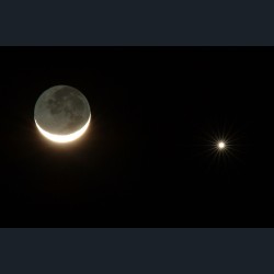 Venus and Moon in Conjunction